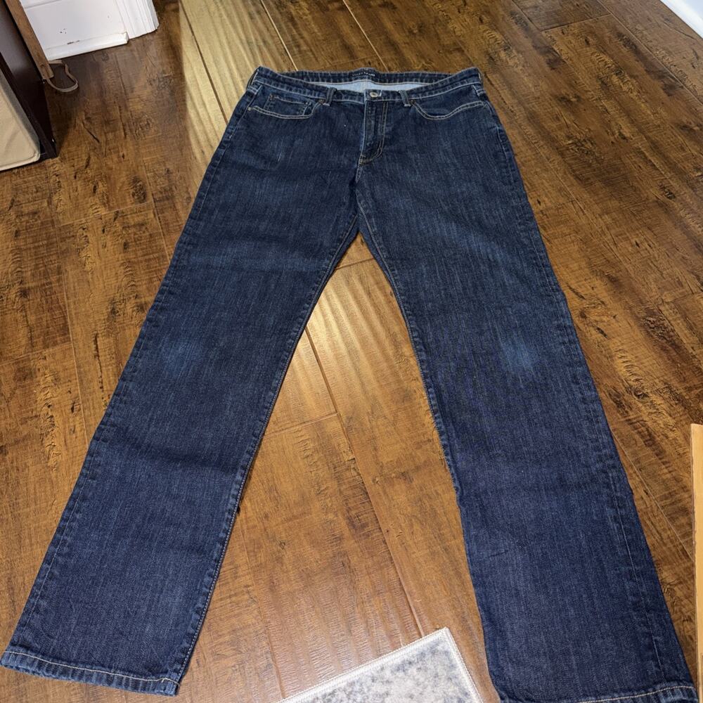 Lucky Brand mens Relaxed Straight Jeans Men's 33x32 Blue Denim Pants Cotton